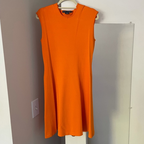 Ralph Lauren Orange Stretch Dress - Picture 4 of 6